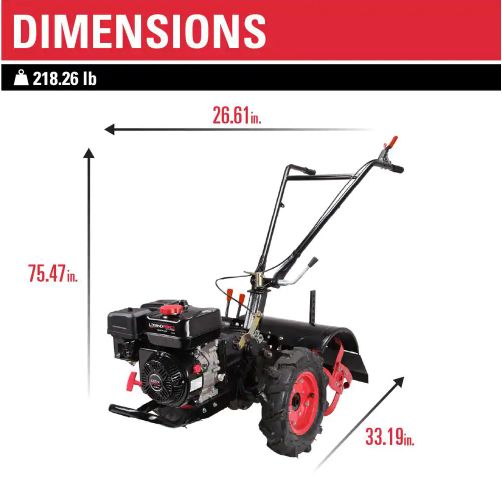 Legend Force 20 in. 212 cc Gas Rear Tine Tiller, Forward/Reverse