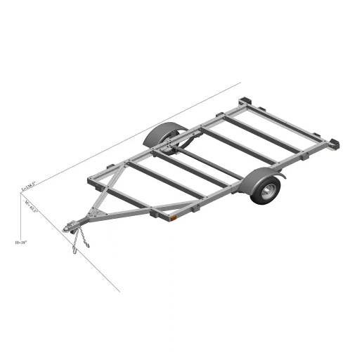 Marathon Galvanized 4 ft. x 8 ft. Kit Trailer