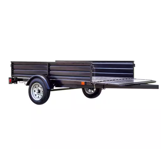 DK2 1639 lb. Payload Capacity 4.5 ft. x 7.5 ft. Utility Trailer Kit with Bed Tilt and Collapsing Ends to Extend Bed to 12 ft