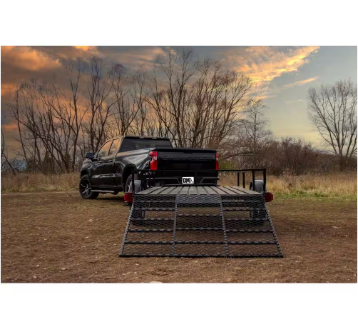 DK2 1950 lbs. Capacity 6 ft. x 10 ft. Open Rail Utility Trailer Kit with 48 in. Drive-Up Gate