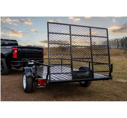 DK2 1950 lbs. Capacity 6 ft. x 10 ft. Open Rail Utility Trailer Kit with 48 in. Drive-Up Gate