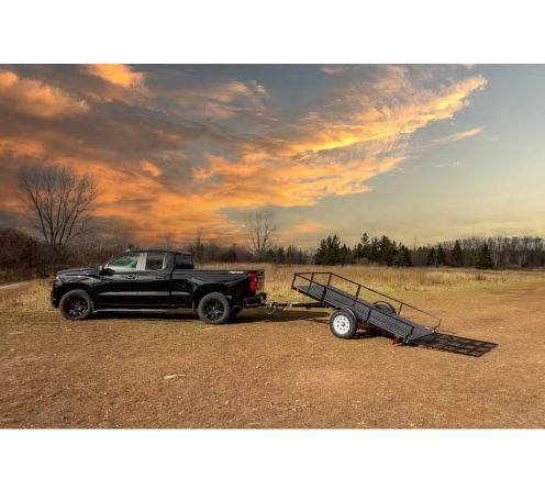 DK2 1950 lbs. Capacity 6 ft. x 10 ft. Open Rail Utility Trailer Kit with 48 in. Drive-Up Gate