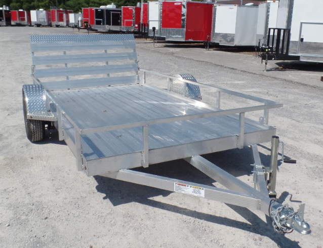 6.4'x12' All Aluminum Straight Utility Trailer 3500 lb Axle