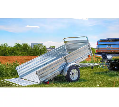 DK2 1639 lbs. Payload Capacity 4.5 ft. x 7.5 ft. Galvanized Steel Utility Trailer Kit with Bed Tilt and Collapsing Ends