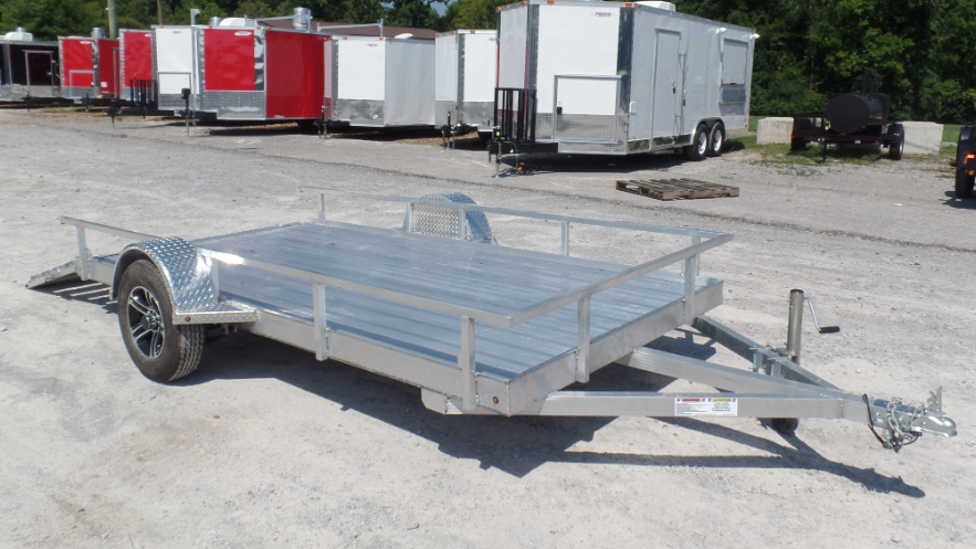 6.4'x12' All Aluminum Straight Utility Trailer 3500 lb Axle
