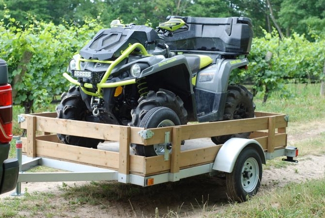 Stirling 1,250 lb. Capacity 5 ft. x 8 ft. Single Axle Galvalume Stirling Kit Trailer