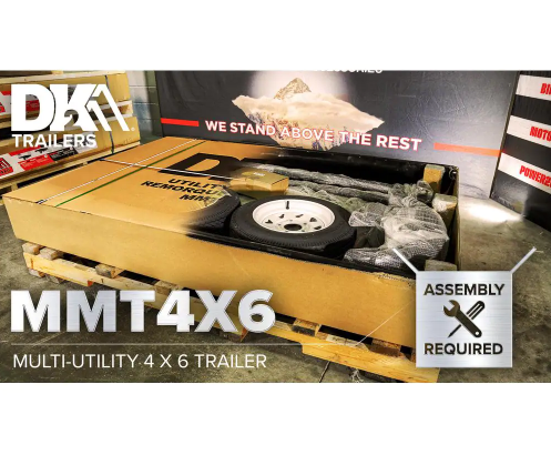 DK2 4 ft. x 6 ft. 1,295 lbs. Payload Capacity Open Rail Steel Utility Flatbed Trailer Kit