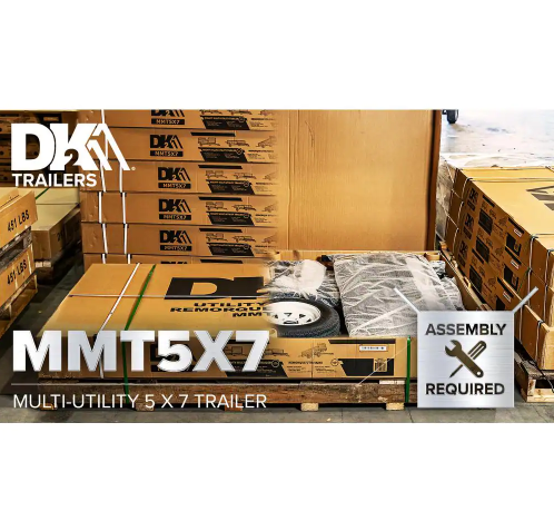DK2 4.5 ft. x 7.5 ft. Single Axle Utility Trailer Kit with Drive-Up Gate