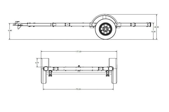 Stirling 1,250 lb. Capacity 5 ft. x 8 ft. Single Axle Galvalume Stirling Kit Trailer