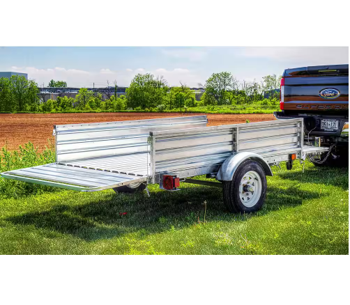 DK2 1639 lbs. Payload Capacity 4.5 ft. x 7.5 ft. Galvanized Steel Utility Trailer Kit with Bed Tilt and Collapsing Ends
