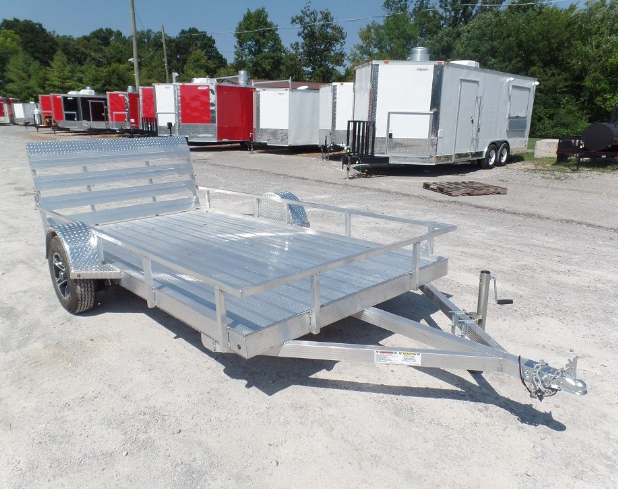 6.4'x12' All Aluminum Straight Utility Trailer 3500 lb Axle
