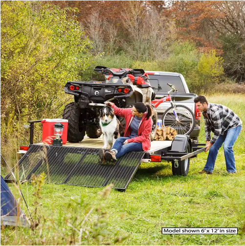 Karavan 5 ft. x 10 ft. Wood Floor Utility Trailer Kit w/ Patented Pivot Down Rail System
