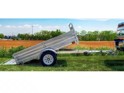 DK2 1639 lbs. Payload Capacity 4.5 ft. x 7.5 ft. Galvanized Steel Utility Trailer Kit with Bed Tilt and Collapsing Ends