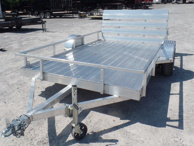 6.4'x12' All Aluminum Straight Utility Trailer 3500 lb Axle